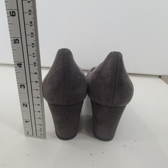 Stuart Weitzman Women's Suede Heels Gray Size 8.5 - Picture 3 of 10